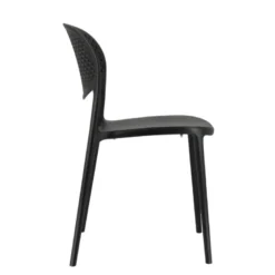 Abby Connubia® Chaise de jardin empilable en polypropylène recyclé avec dossier microperforé