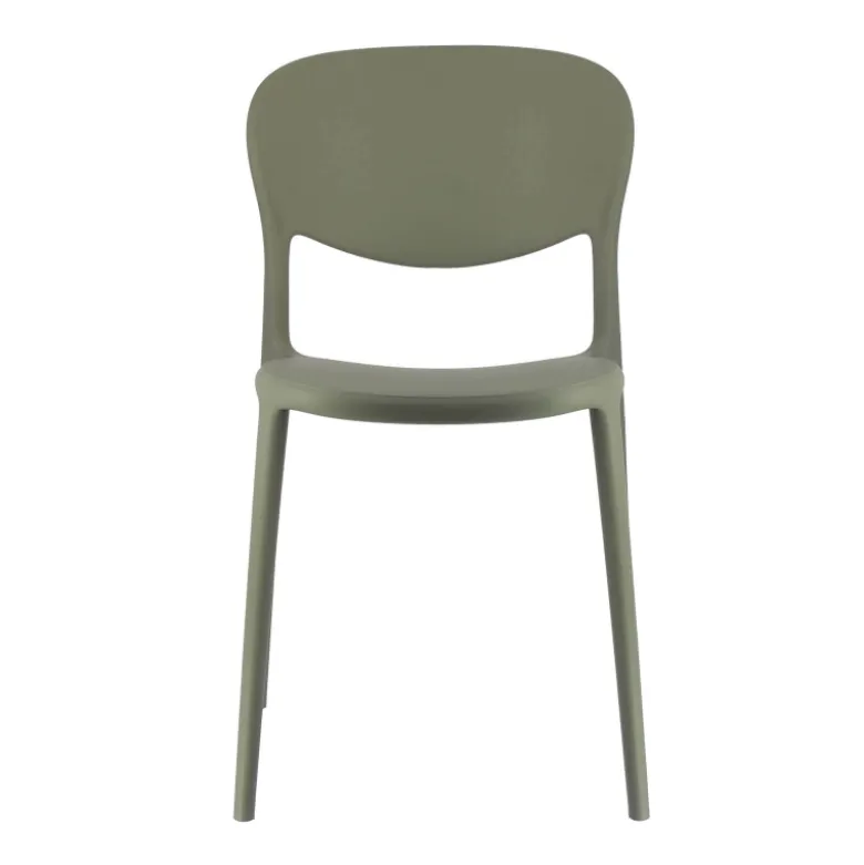 Abby Connubia® Chaise de jardin italienne empilable en polypropylène recyclé sans accoudoirs