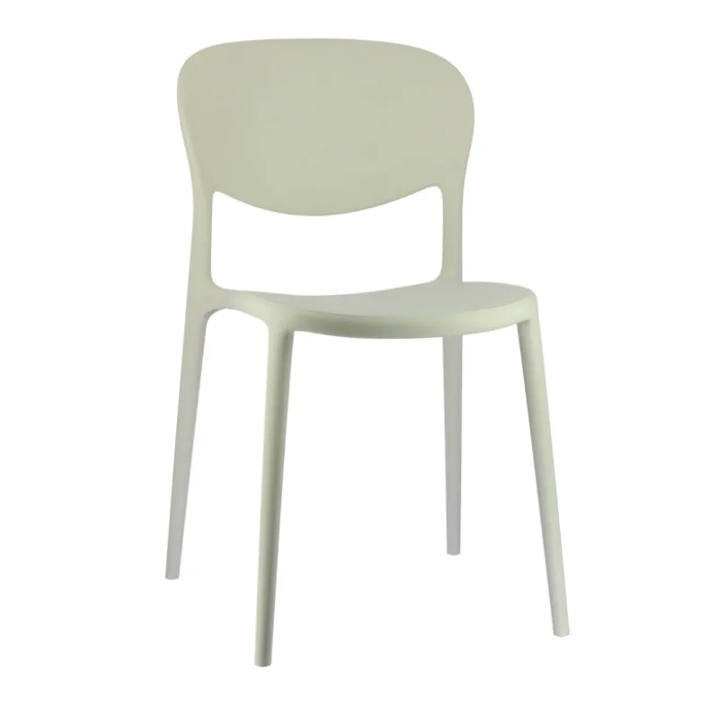 Abby Connubia® Chaise de jardin italienne empilable en polypropylène recyclé sans accoudoirs