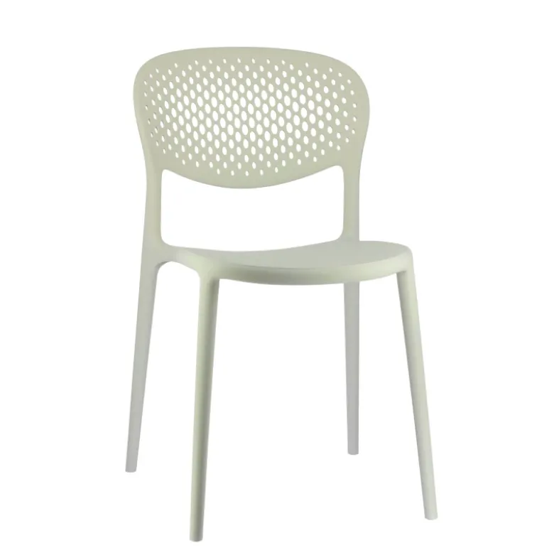 Abby Connubia® Chaise empilable en polypropylène recyclé avec dossier microperforé