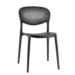 Abby Connubia® Chaise empilable en polypropylène recyclé avec dossier microperforé