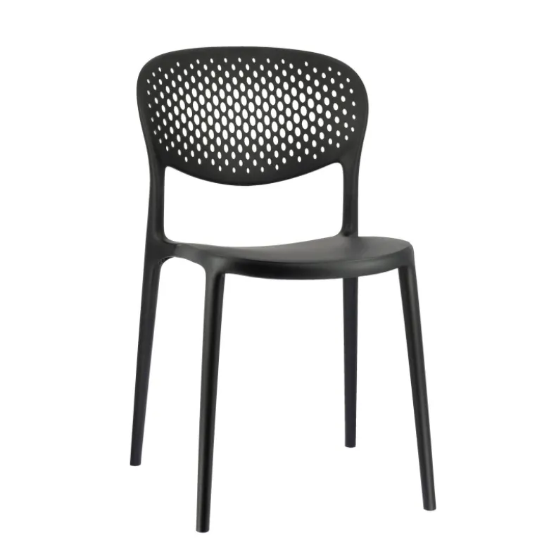 Abby Connubia® Chaise empilable en polypropylène recyclé avec dossier microperforé