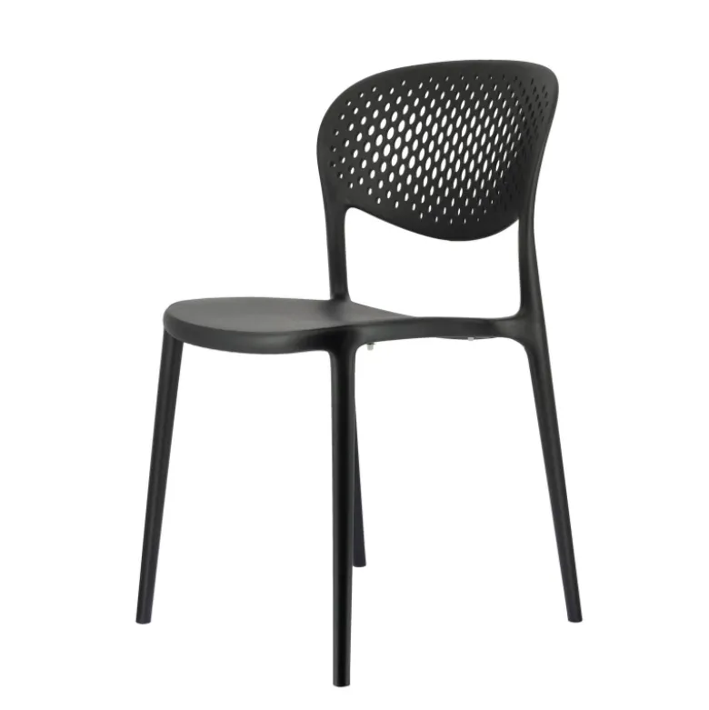 Abby Connubia® Chaise empilable en polypropylène recyclé avec dossier microperforé