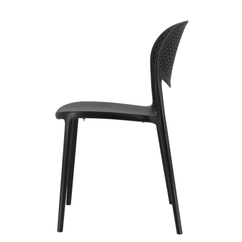 Abby Connubia® Chaise empilable en polypropylène recyclé avec dossier microperforé