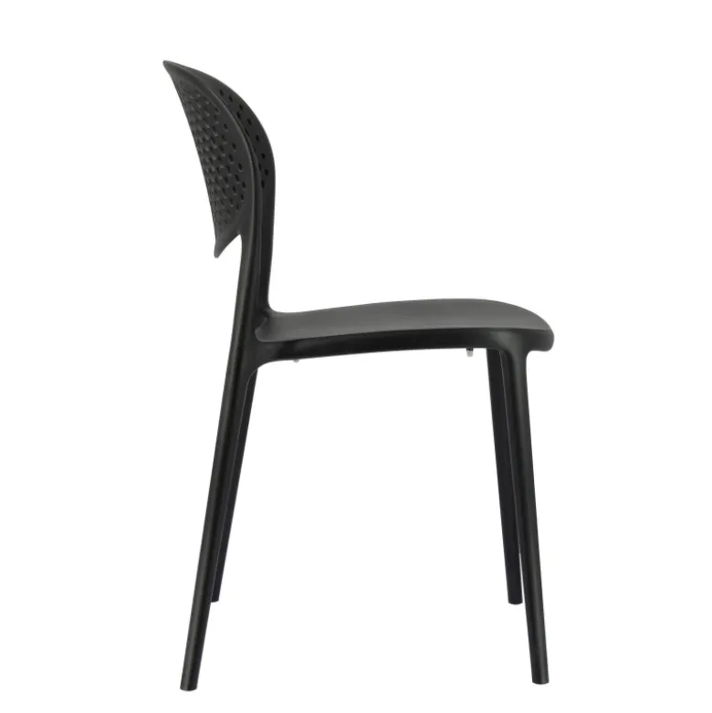 Abby Connubia® Chaise empilable en polypropylène recyclé avec dossier microperforé