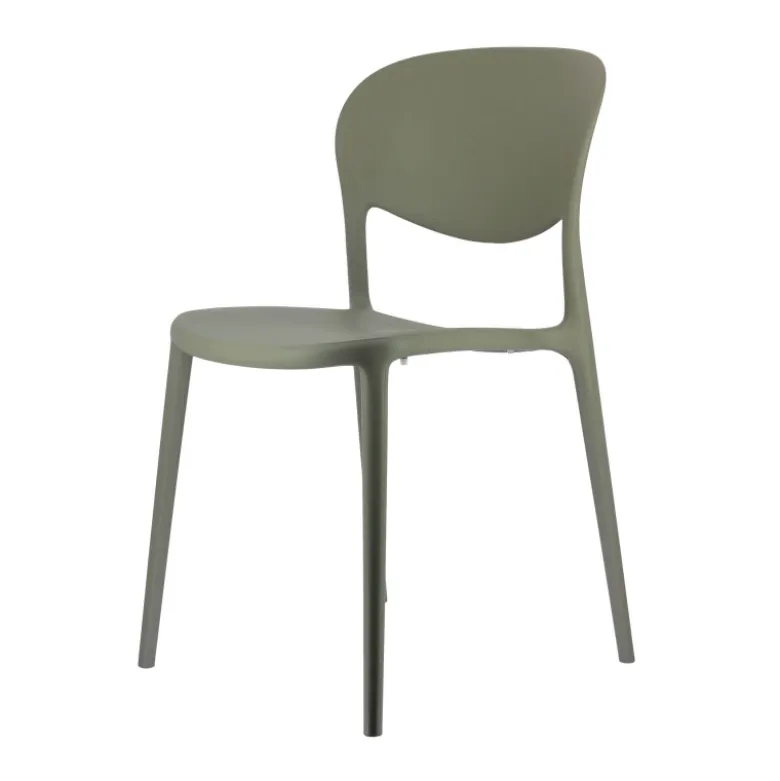 Abby Connubia® Chaise italienne empilable en polypropylène recyclé sans accoudoirs