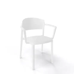 Abuela B Chaise avec accoudoirs empilable en technopolymère