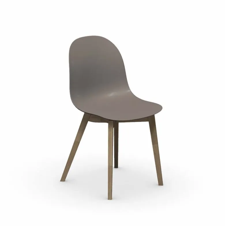 1665 Academy Connubia© Chaise scandinave en polypropylène et bois