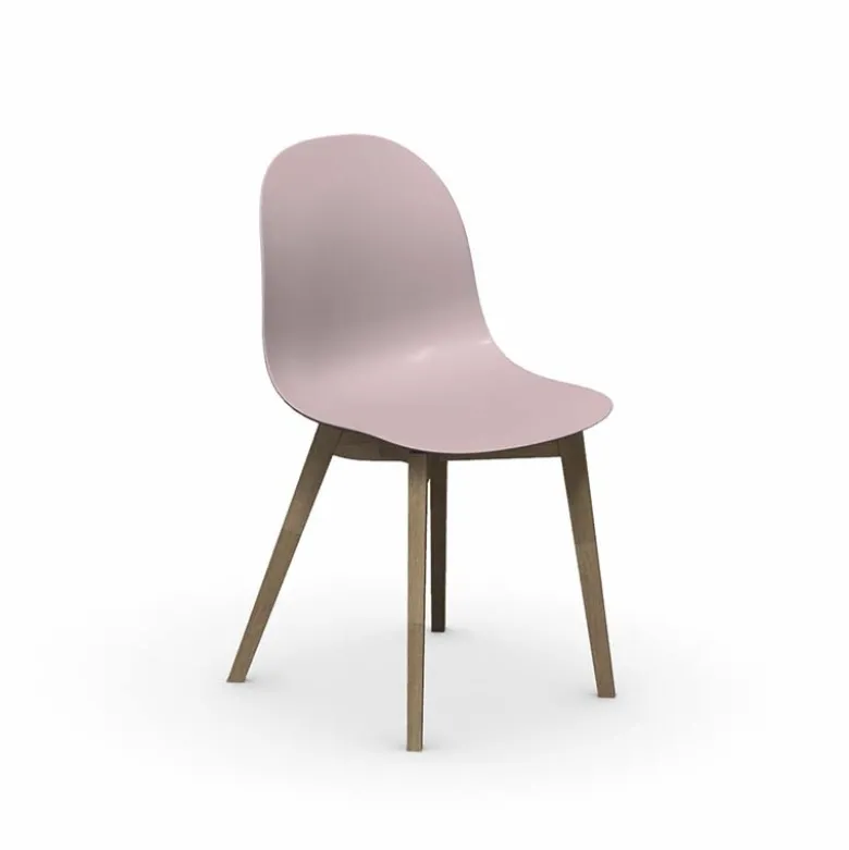 1665 Academy Connubia© Chaise scandinave en polypropylène et bois