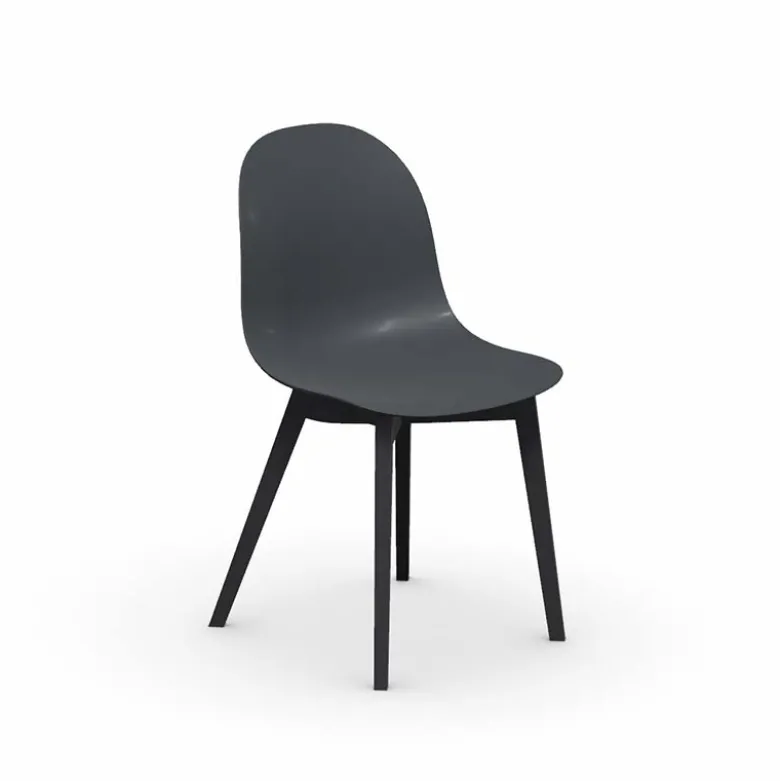 1665 Academy Connubia© Chaise scandinave en polypropylène et bois