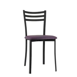Ace 1320 Chaise de cuisine en métal avec assise en simili rembourrée