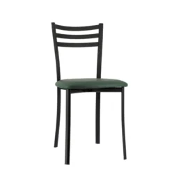 Ace 1320 Chaise de cuisine en métal avec assise en simili rembourrée
