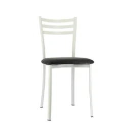 Ace 1320 Chaise de cuisine en métal avec assise en simili rembourrée