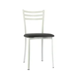 Ace 1320 Chaise de cuisine en métal avec assise en simili rembourrée