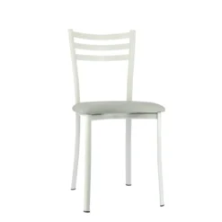 Ace 1320 Chaise de cuisine en métal avec assise en simili rembourrée