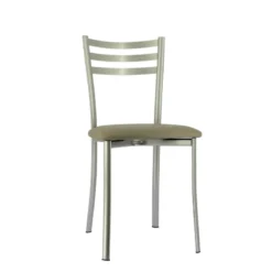 Ace 1320 Chaise de cuisine en métal avec assise en simili rembourrée