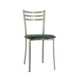 Ace 1320 Chaise de cuisine en métal avec assise en simili rembourrée