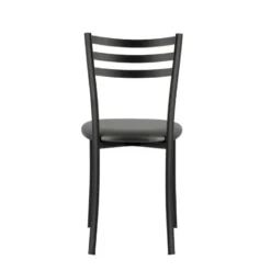 Ace 1320 Chaise de cuisine en métal avec assise en simili rembourrée