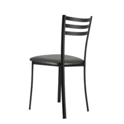 Ace 1320 Chaise de cuisine en métal avec assise en simili rembourrée