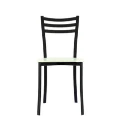 Ace 1320 Chaise de cuisine en métal et assise bois