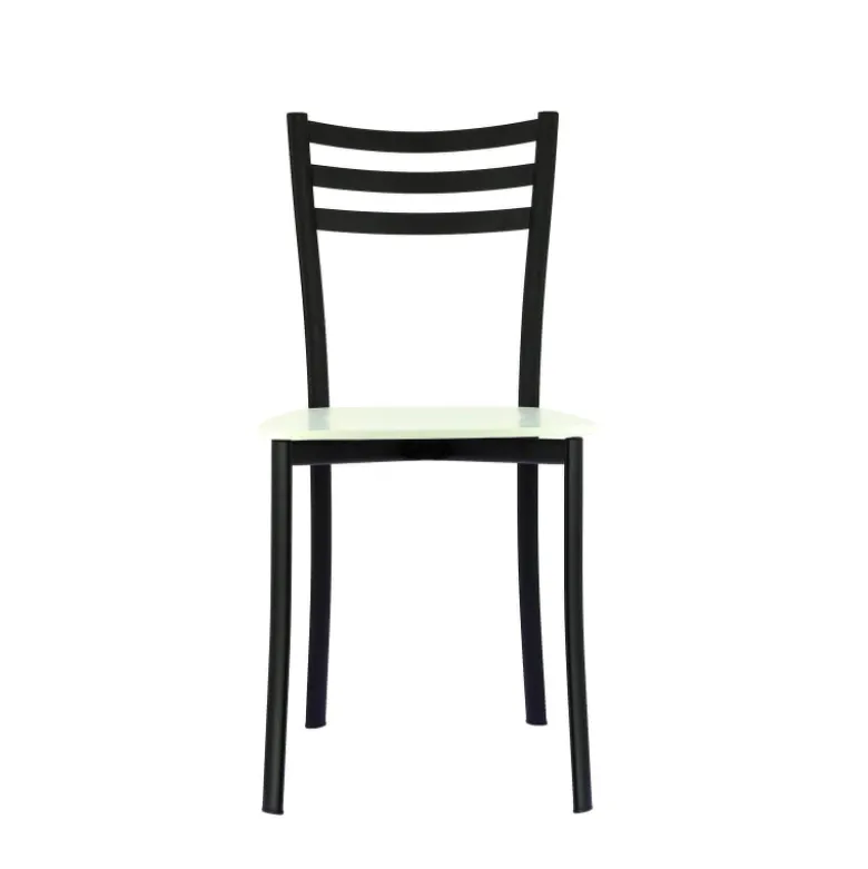 Ace 1320 Chaise de cuisine en métal et assise bois