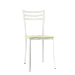 Ace 1320 Chaise de cuisine en métal et assise bois