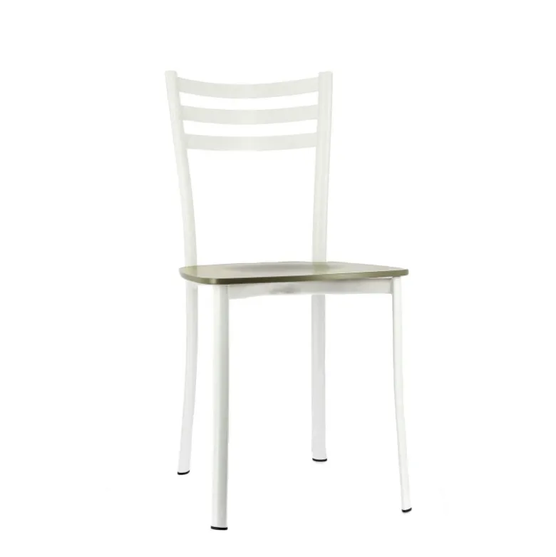 Ace 1320 Chaise de cuisine en métal et assise bois