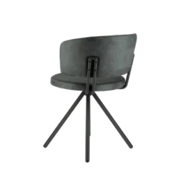 Adagio Chaise moderne pivotante en tissu et pieds métal