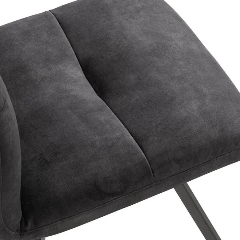 Adèle Chaise en tissu pivotante confortable avec pieds en métal
