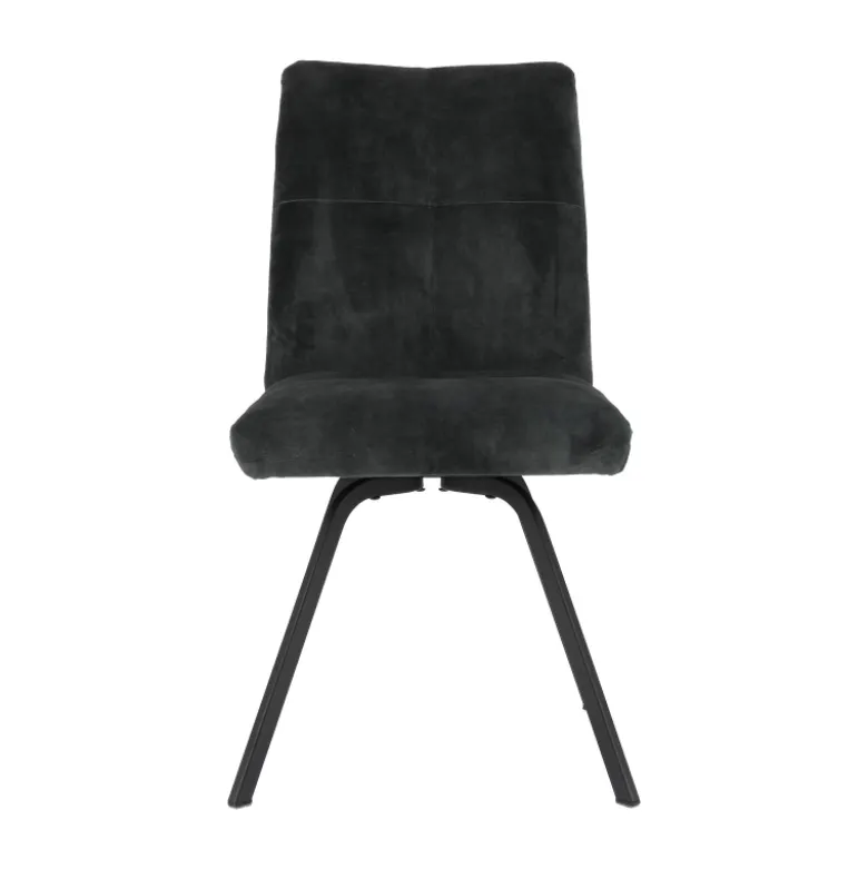 Adèle Chaise en tissu pivotante confortable avec pieds en métal