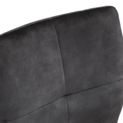 Adèle Chaise en tissu pivotante confortable avec pieds en métal