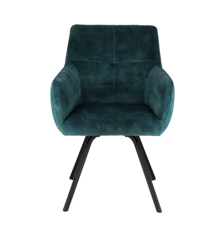 Adrien Fauteuil confortable en tissu avec pieds en métal