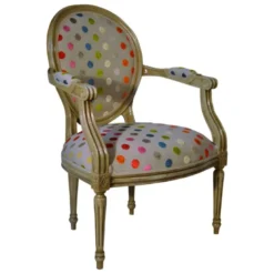 Adrien Fauteuil Louis XVI médaillon revisité fabrication française