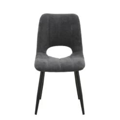 AgatheChaise cosy en tissu avec pieds en métal noir