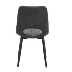 AgatheChaise cosy en tissu avec pieds en métal noir