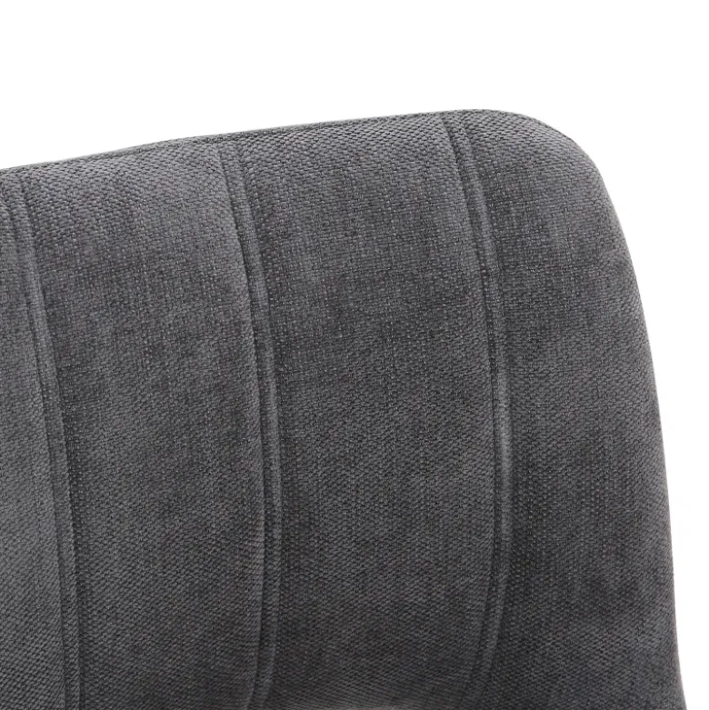 AgatheChaise cosy en tissu avec pieds en métal noir