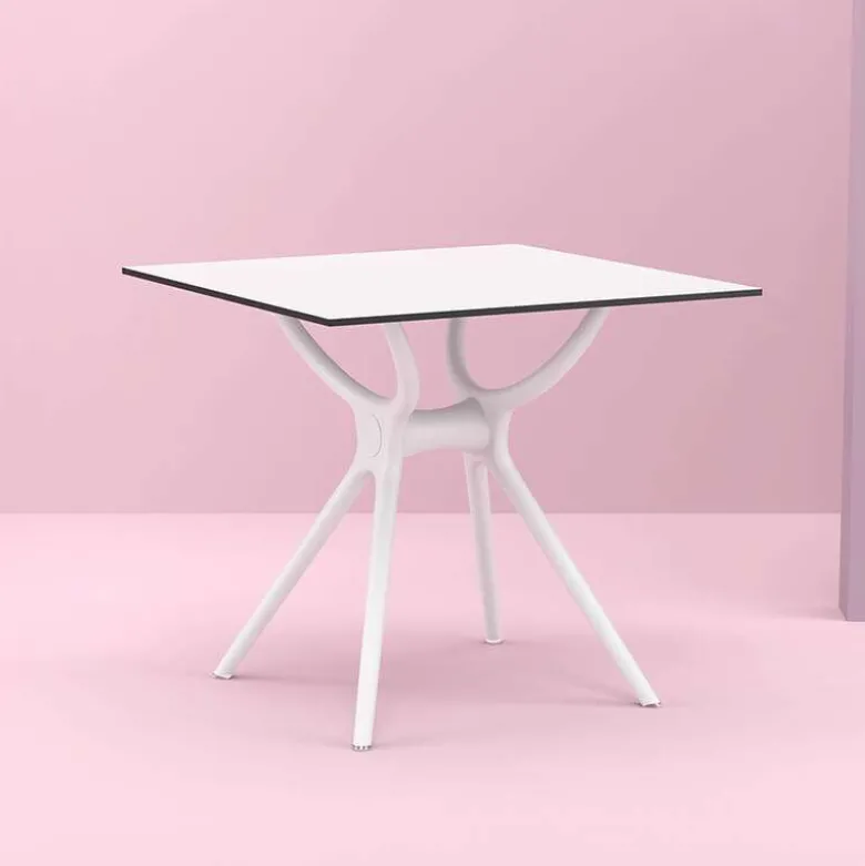 Air Table carrée petit espace en stratifié et polypropylène