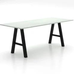 Alegro XL Grande table snack rectangulaire avec pieds en forme de tréteau
