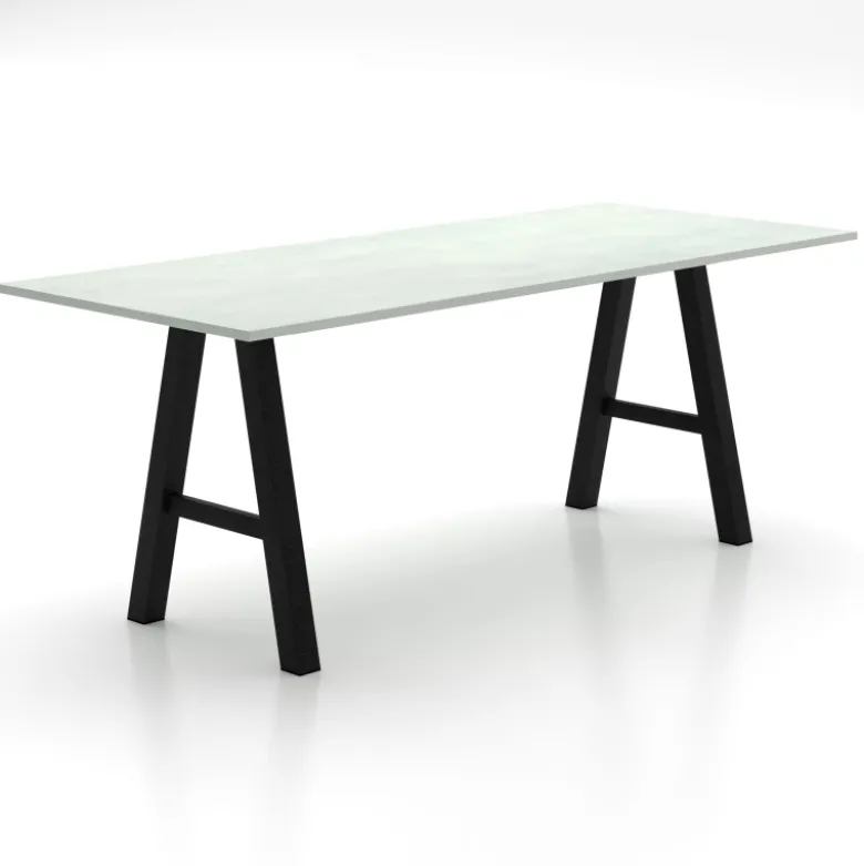 Alegro XL Grande table snack rectangulaire avec pieds en forme de tréteau