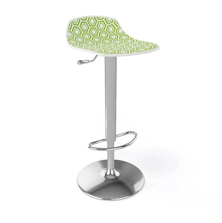 Alhambra 97A / 97AV Tabouret italien sans dossier réglable en hauteur avec assise à motifs