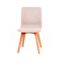 Amelie Chaise en tissu avec pieds en bois massif