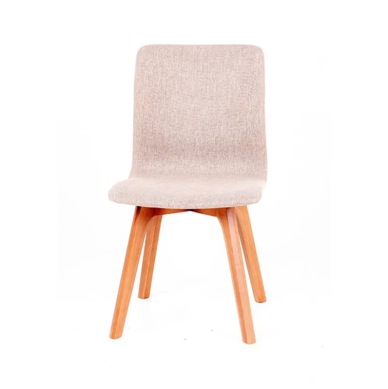 Amelie Chaise en tissu avec pieds en bois massif