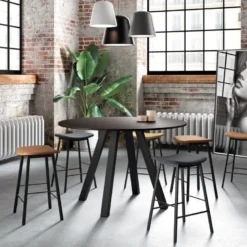 Ami Tabouret snack en tissu sans dossier fabriqué en Belgique