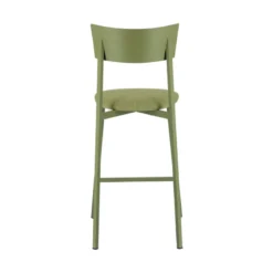 Anémone Carrier® Tabouret snack français avec assise en tissu rembourrée et dossier métal