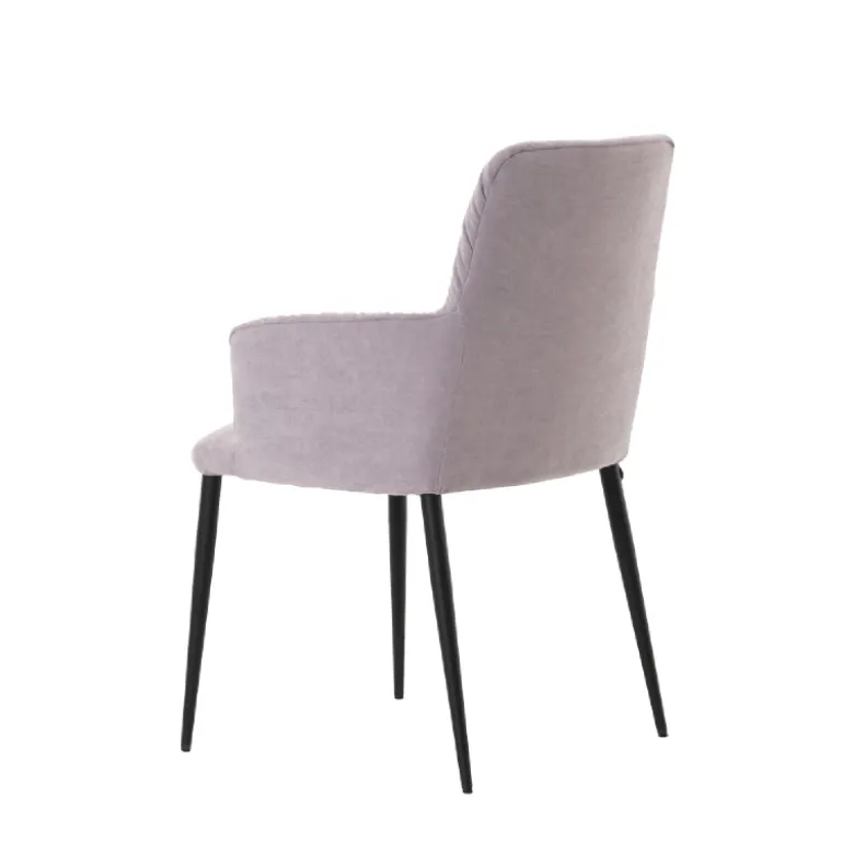 Aura Mobitec® Chaise avec accoudoirs moderne tissu et pieds en métal