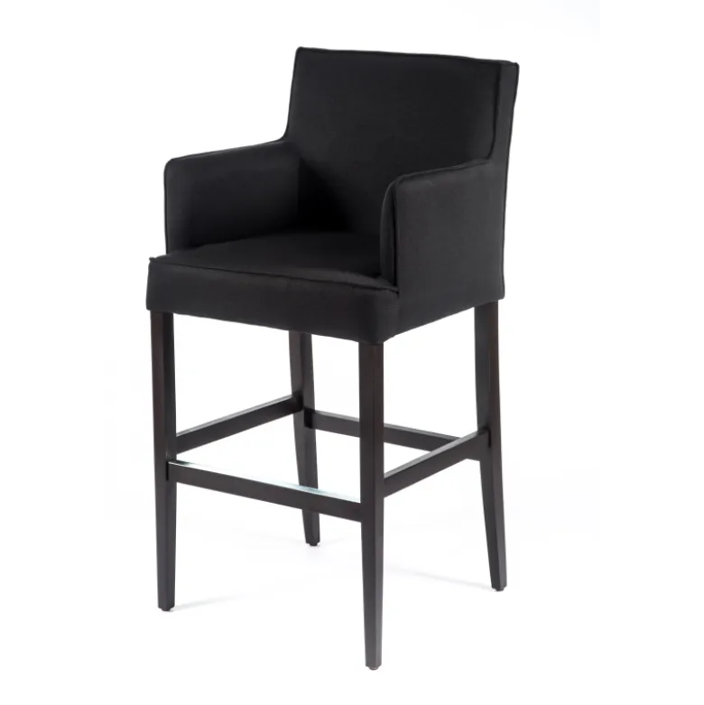 BarDiem Tabouret bar contemporain en tissu et bois