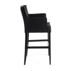 BarDiem Tabouret bar contemporain en tissu et bois