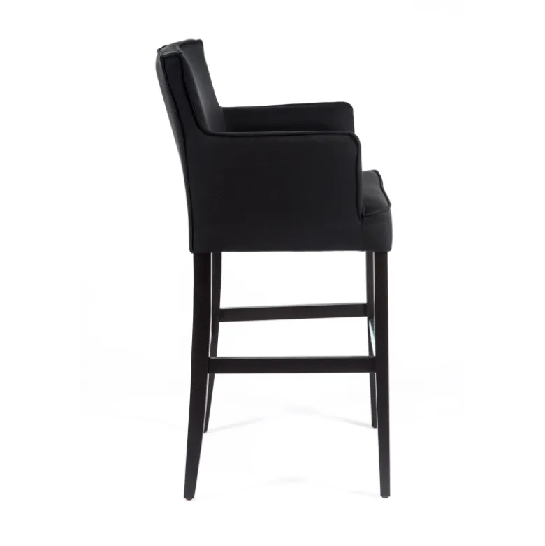 BarDiem Tabouret bar contemporain en tissu et bois