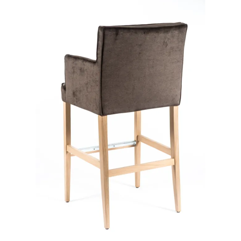 BarDiem Tabouret bar contemporain en tissu et bois