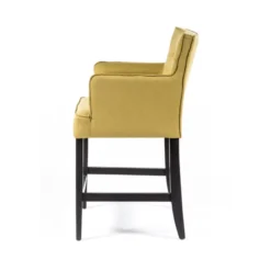 BarDiem 2 Tabouret snack en tissu matelassé avec accoudoirs